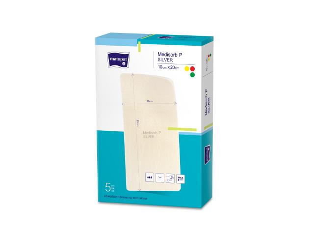 Medisorb P Silver Opatrunek chłonny ze srebrem 10 x 20 cm interakcje ulotka opatrunek - 5 szt.