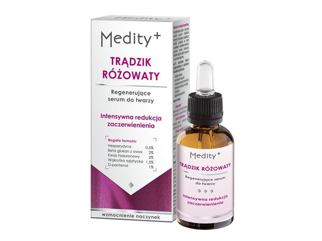 MEDITY+ TRĄDZIK RÓŻOWATY Regenerujące Serum do twarzy interakcje ulotka   30 ml