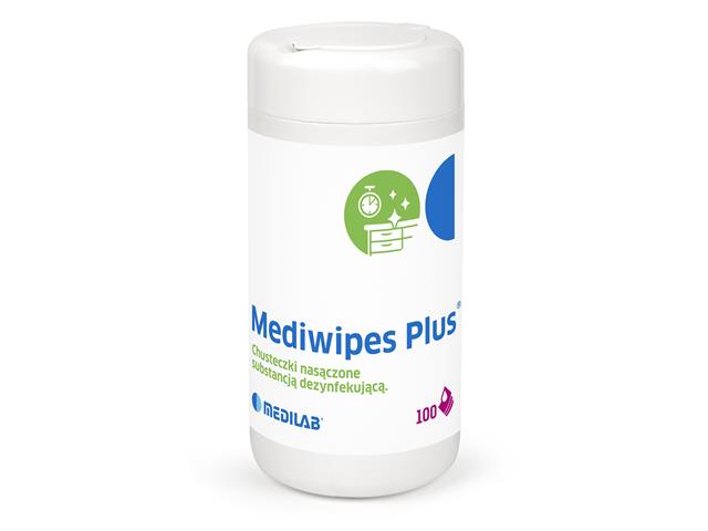 Mediwipes Plus Chusteczki nasączone substancją dezynfekującą interakcje ulotka chusteczka  100 szt.