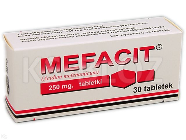 Mefacit interakcje ulotka tabletki 250 mg 30 tabl. | 3 blist.po 10 szt.