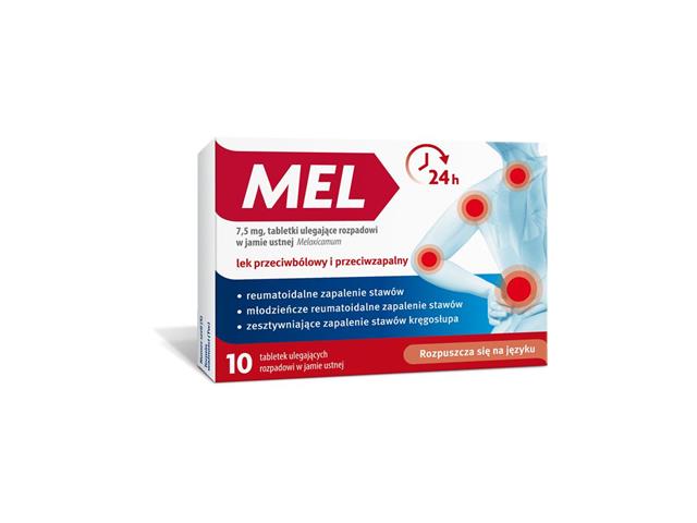 Mel interakcje ulotka tabletki ulegające rozpadowi w jamie ustnej 7,5 mg 10 tabl.