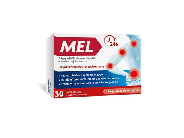 Mel interakcje ulotka tabletki ulegające rozpadowi w jamie ustnej 7,5 mg 30 tabl.