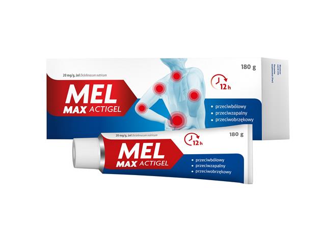 Mel Max Actigel interakcje ulotka żel 20 mg/g 180 g