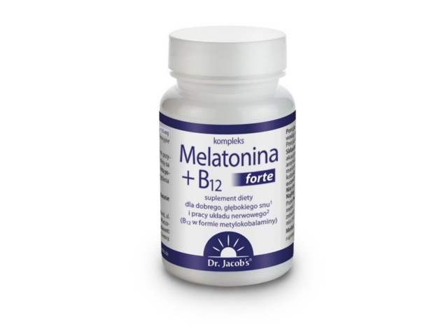 Melatonina + B12 forte interakcje ulotka tabletki  90 tabl.