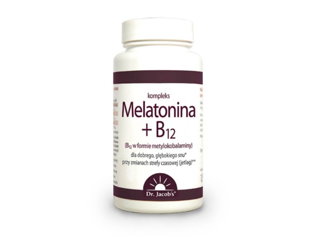 Melatonina + B12 interakcje ulotka tabletki podjęzykowe - 60 tabl.