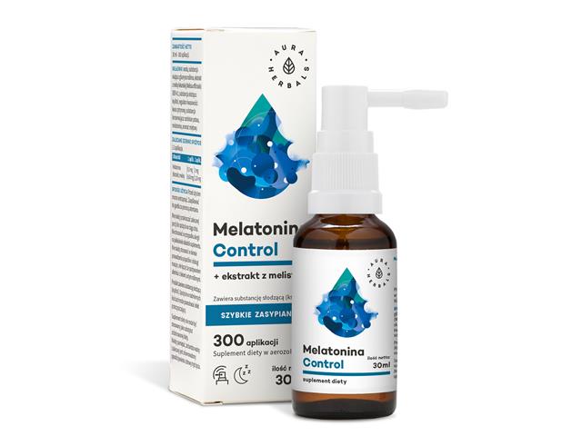 Melatonina Control + Melisa Ekstrakt interakcje ulotka aerozol  30 ml