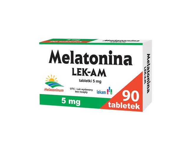 Melatonina Lek-Am interakcje ulotka tabletki 5 mg 90 tabl.