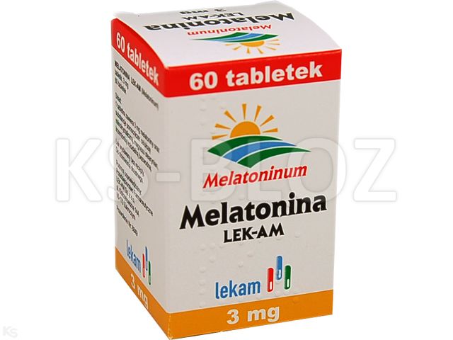 Melatonina Lek-Am interakcje ulotka tabletki 3 mg 60 tabl. | pojemnik