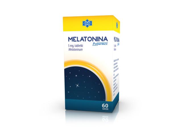 Melatonina Polfarmex interakcje ulotka tabletki 5 mg 60 tabl.