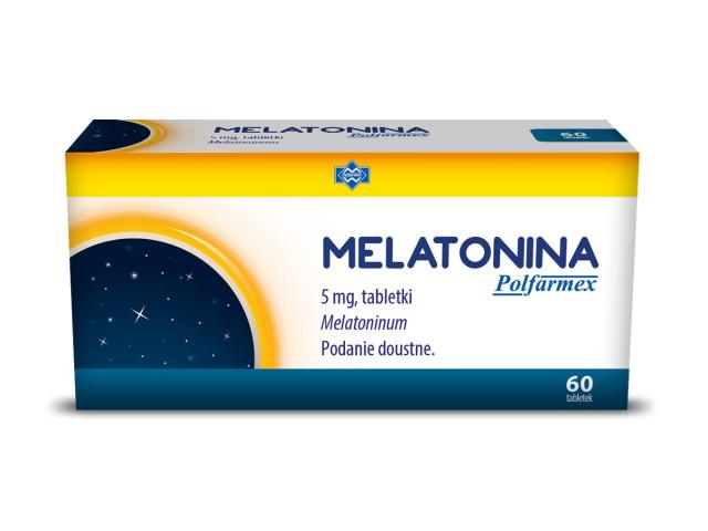 Melatonina Polfarmex interakcje ulotka tabletki 5 mg 60 tabl. (blist.)