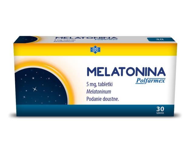 Melatonina Polfarmex interakcje ulotka tabletki 5 mg 30 tabl.