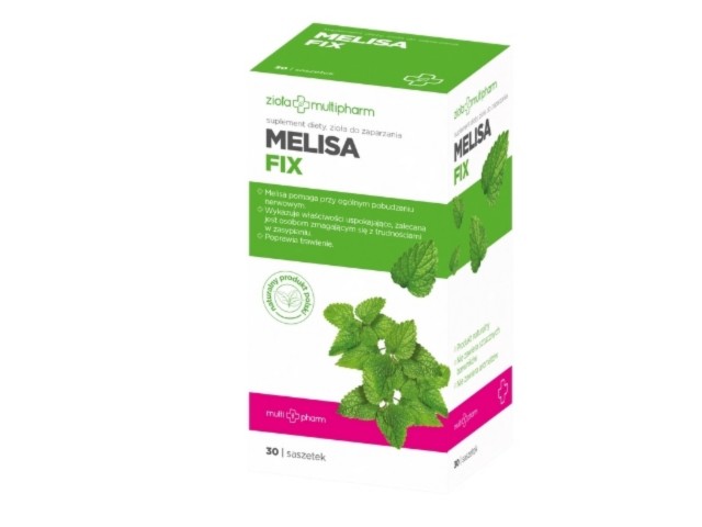 Melisa Multipharm Fix Zioła interakcje ulotka zioła do zaparzania w saszetkach  30 sasz.
