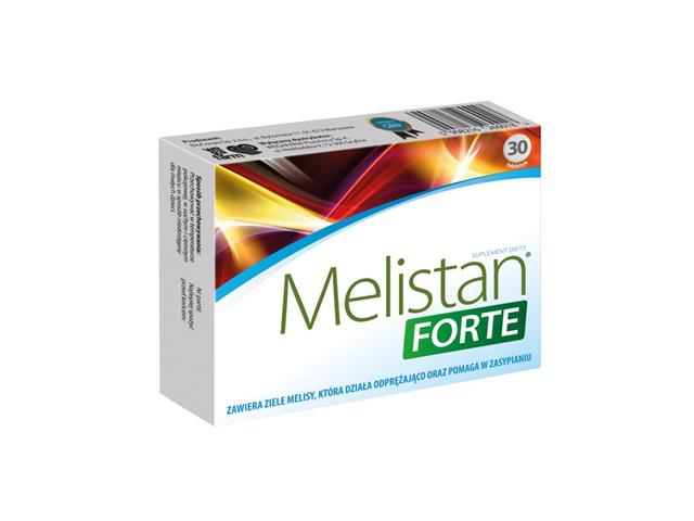 Melistan Forte interakcje ulotka tabletki - 30 tabl.