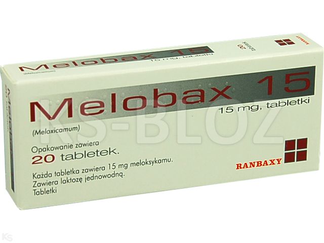 Melobax 15 interakcje ulotka tabletki 15 mg 20 tabl.