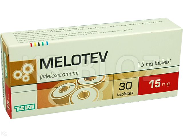 Meloxicamum 123ratio (Melotev) interakcje ulotka tabletki 15 mg 30 tabl.