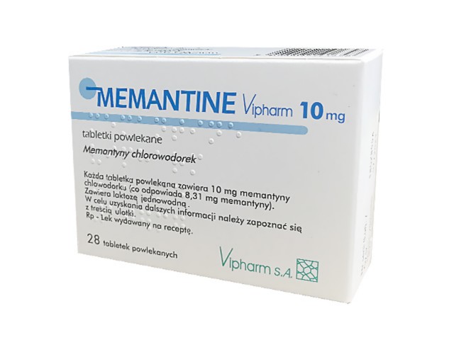 Memantine Vipharm interakcje ulotka tabletki powlekane 10 mg 28 tabl.