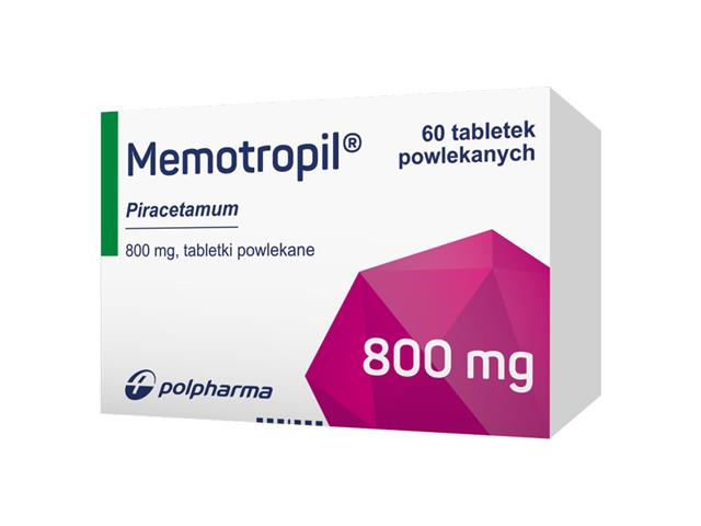 Memotropil interakcje ulotka tabletki powlekane 800 mg 60 tabl. | 6 blist.po 10 szt.