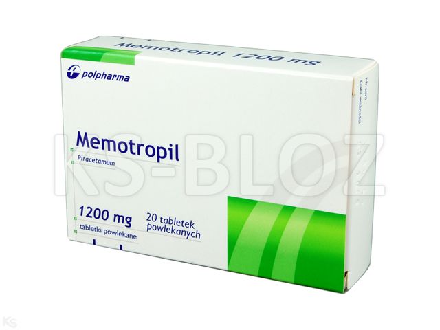 Memotropil interakcje ulotka tabletki powlekane 1,2 g 20 tabl. | (2 blist. po 10 tabl.)
