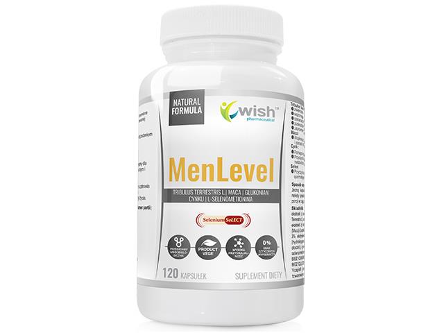 Men LEVEL Tribulus Terrestris L. Maca | Glukonian Cynku | L-selenometionina interakcje ulotka kapsułki - 120 kaps.