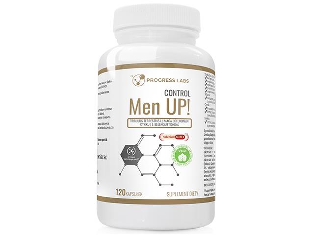 Men Up CONTROL Tribulus Terrestris L. Maca | Glukonian Cynku | L-selenometionina interakcje ulotka kapsułki - 120 kaps.