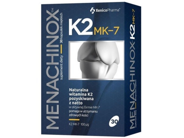 Menachinox K2 MK7 interakcje ulotka kapsułki miękkie  30 kaps.