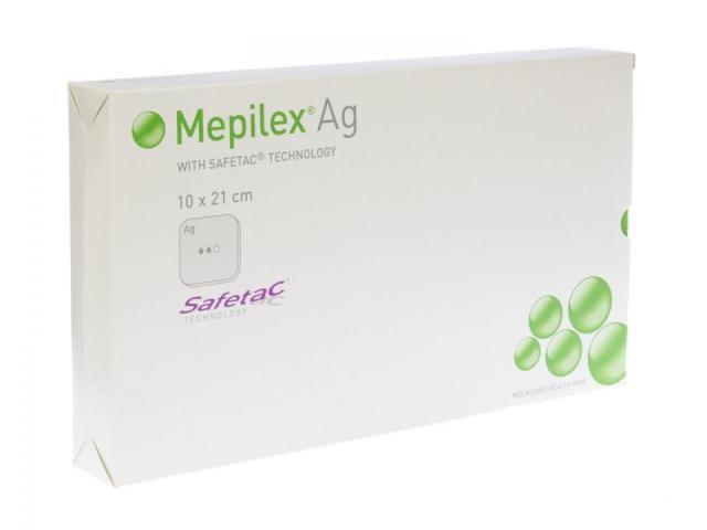 Mepilex Ag Opatrunek specjalny 10 x 21 cm interakcje ulotka   1 szt.