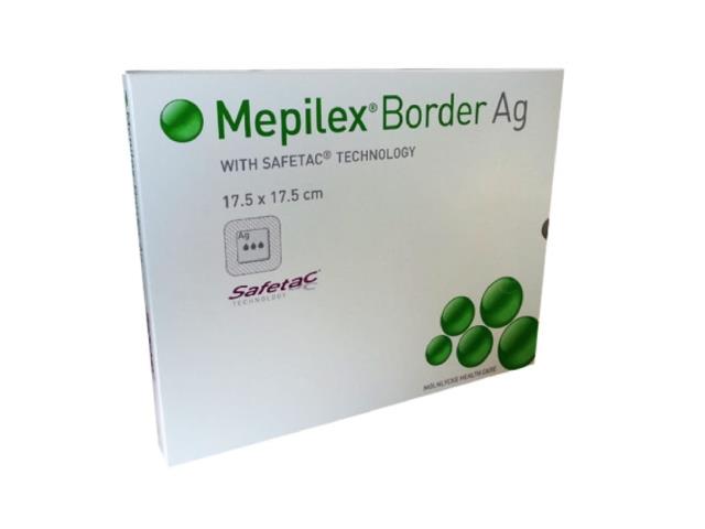Mepilex Border Ag Opatrunek 17,5 x 17,5 cm interakcje ulotka   1 szt.