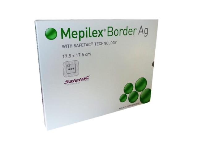 Mepilex Border Ag Opatrunek 17,5 x 17,5 cm interakcje ulotka opatrunek  1 szt.