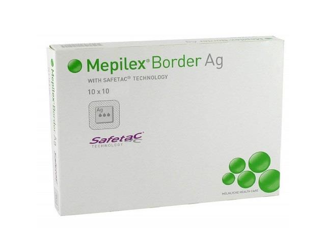 Mepilex Border Ag Opatrunek specjalny 10 x 10 cm interakcje ulotka opatrunek  1 szt.