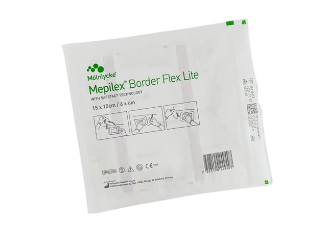 Mepilex Border Flex Lite Opatrunek 15 x 15 cm interakcje ulotka opatrunek  1 szt.