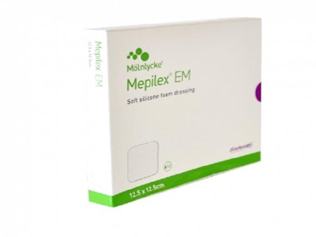Mepilex EM Opatrunek delikatny piankowy silikonowy specjalny 12,5 x 12,5 cm interakcje ulotka   1 szt.