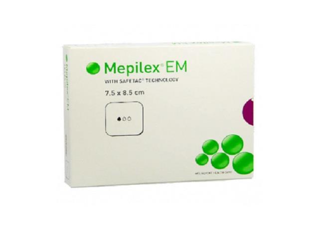 Mepilex EM Opatrunek delikatny piankowy silikonowy specjalny 7,5 x 8,5 cm interakcje ulotka   1 szt.