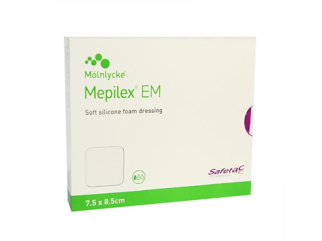 Mepilex EM Opatrunek jałowy delikatny piankowy silikonowy specjalny 7,5 x 8 cm interakcje ulotka opatrunek - 5 szt.