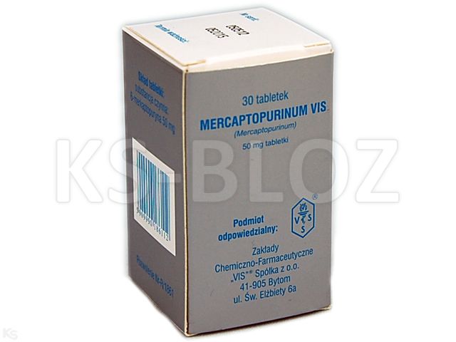 Mercaptopurinum Vis interakcje ulotka tabletki 50 mg 