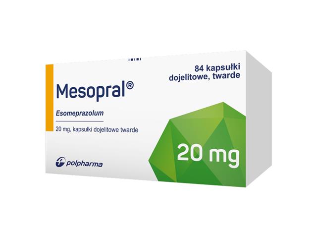 Mesopral interakcje ulotka kapsułki dojelitowe twarde 20 mg 84 kaps.