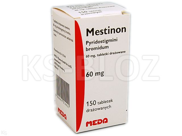 Mestinon interakcje ulotka tabletki drażowane 60 mg 150 tabl.