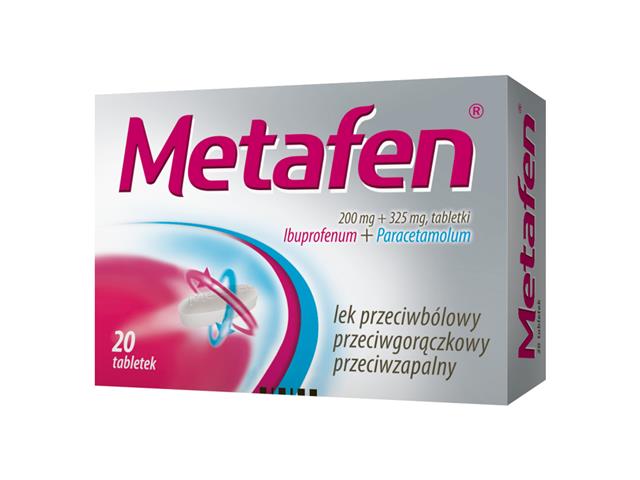 Metafen interakcje ulotka tabletki 200mg+325mg 20 tabl. | (2 blist. po 10 tabl.)