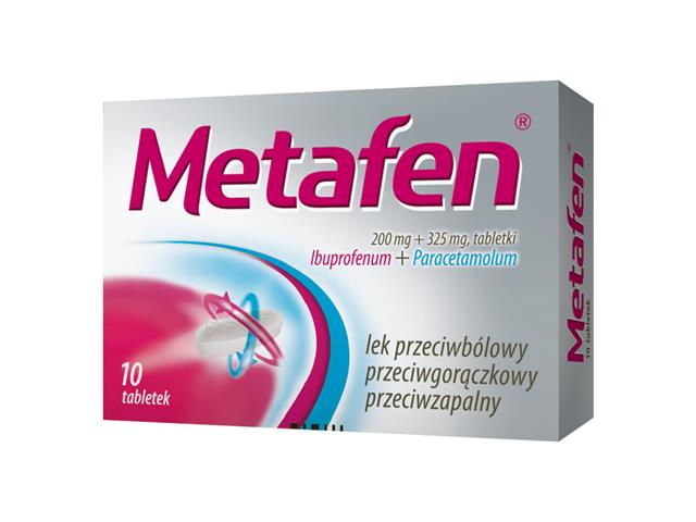 Metafen interakcje ulotka tabletki 200mg+325mg 10 tabl. (blist.)