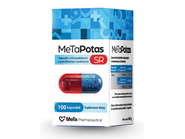 MeTaPotas SR interakcje ulotka kapsułki twarde - 100 kaps.