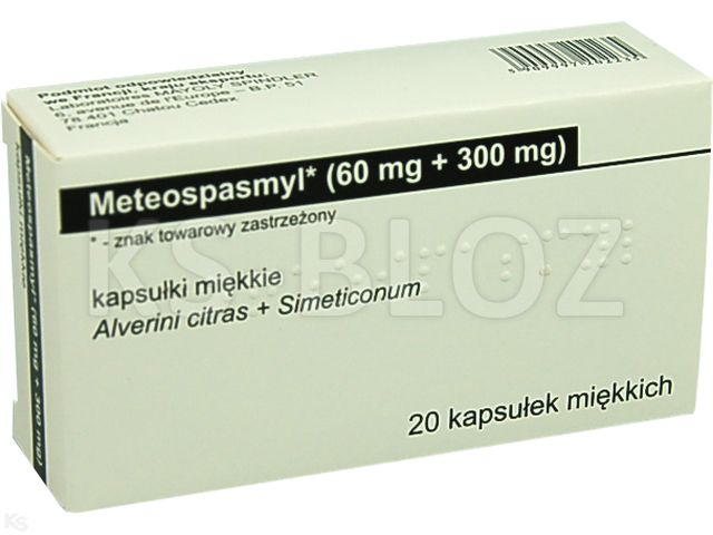 Meteospasmyl interakcje ulotka kapsułki miękkie 60mg+300mg 