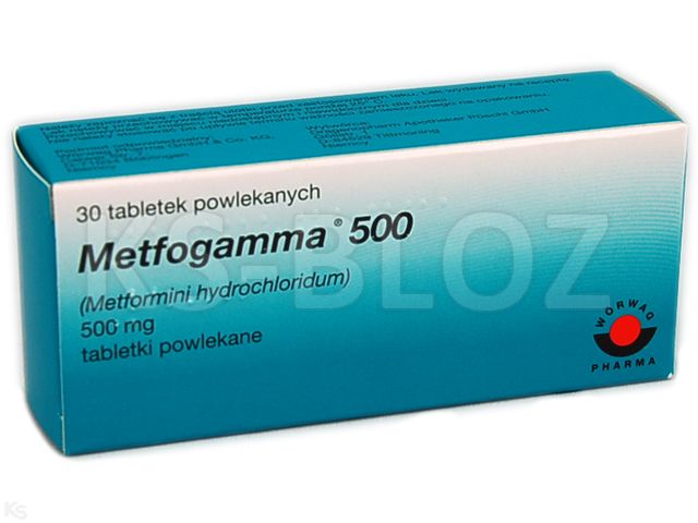 Metfogamma 500 interakcje ulotka tabletki powlekane 500 mg 30 tabl.