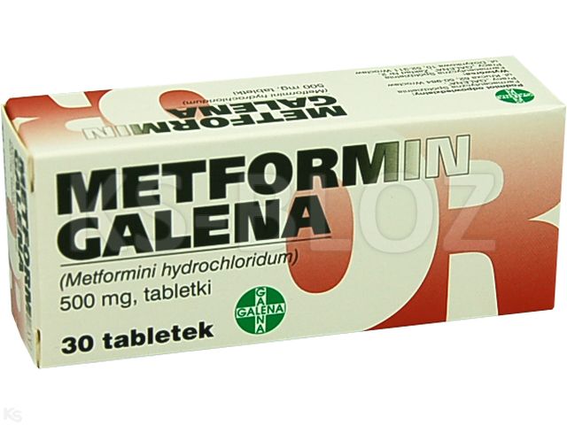 Metformin Galena interakcje ulotka tabletki 500 mg 30 tabl.