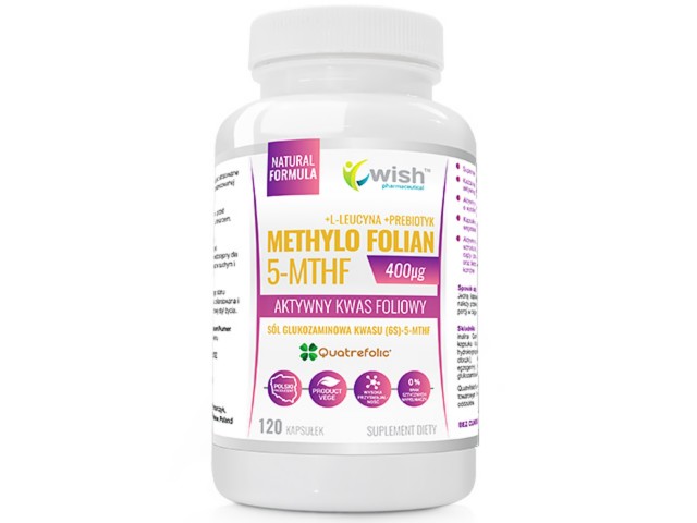 Methylo Folian 400mcg Aktywny Kwas Foliowy interakcje ulotka kapsułki  120 kaps.