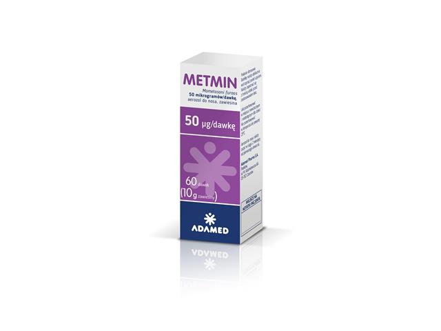 Metmin (Mometasone Adamed) interakcje ulotka aerozol do nosa, zawiesina 50 mcg/daw. 