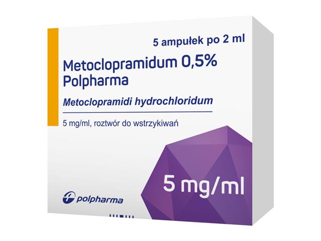 Metoclopramidum 0,5% Polpharma interakcje ulotka roztwór do wstrzykiwań 10 mg/2ml 