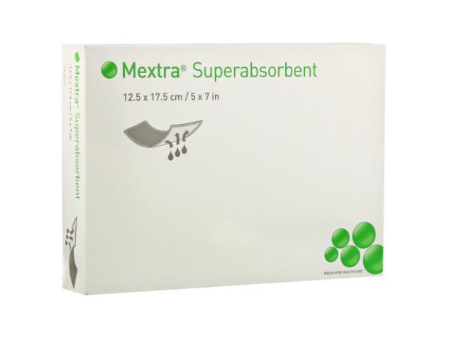 Mextra Superabsorbent Opatr. wysoce chłon. z zabezp. hydrofobowym specjalistyczny 12,5 x 17,5 cm interakcje ulotka opatrunek  1 szt.