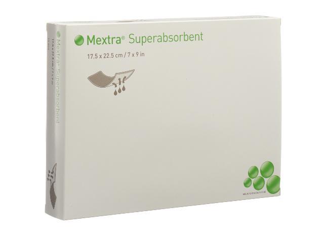 Mextra Superabsorbent Opatr. wysoce chłon. z zabezp. hydrofobowym specjalistyczny 17,5 x 22,5 cm interakcje ulotka   1 szt.