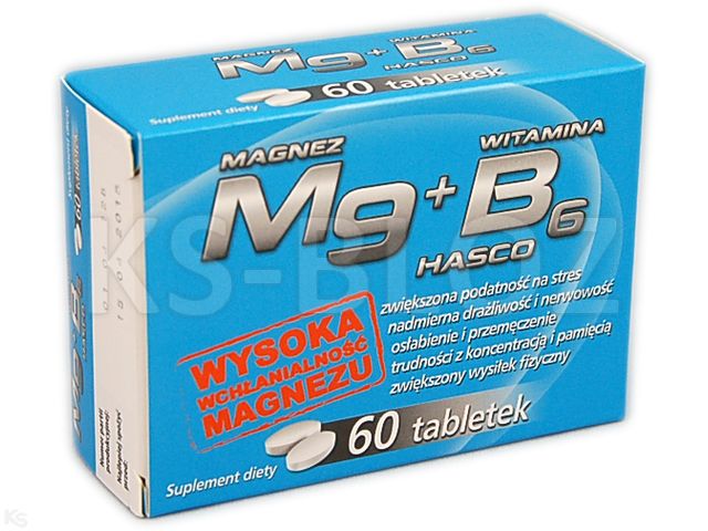 Mg Magnez + Witamina B6 Hasco interakcje ulotka tabletki  60 tabl.