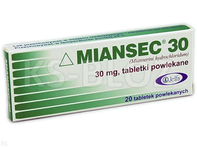 Miansec 30 interakcje ulotka tabletki powlekane 30 mg 20 tabl. | 1x20