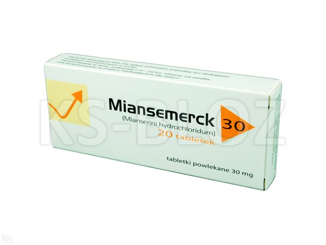 Miansegen interakcje ulotka tabletki powlekane 30 mg 20 tabl. | (2 blist. po 10 tabl.)